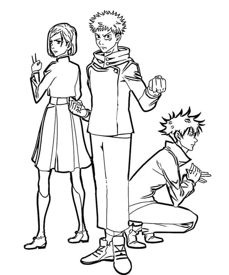 Tisk Jujutsu Kaisen omalovánka