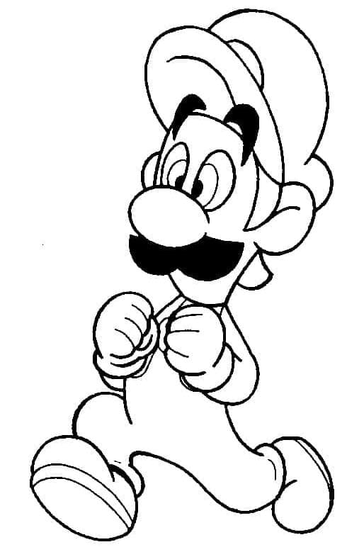 Tisk Luigi omalovánka