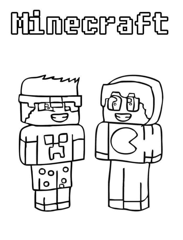 Tisk Minecraft omalovánka
