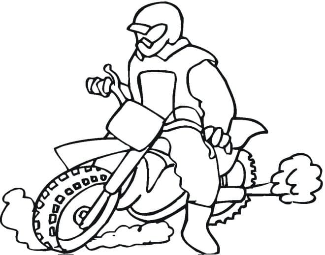 Tisk Motocykl omalovánka
