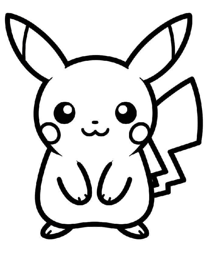 Tisk Pikachu omalovánka
