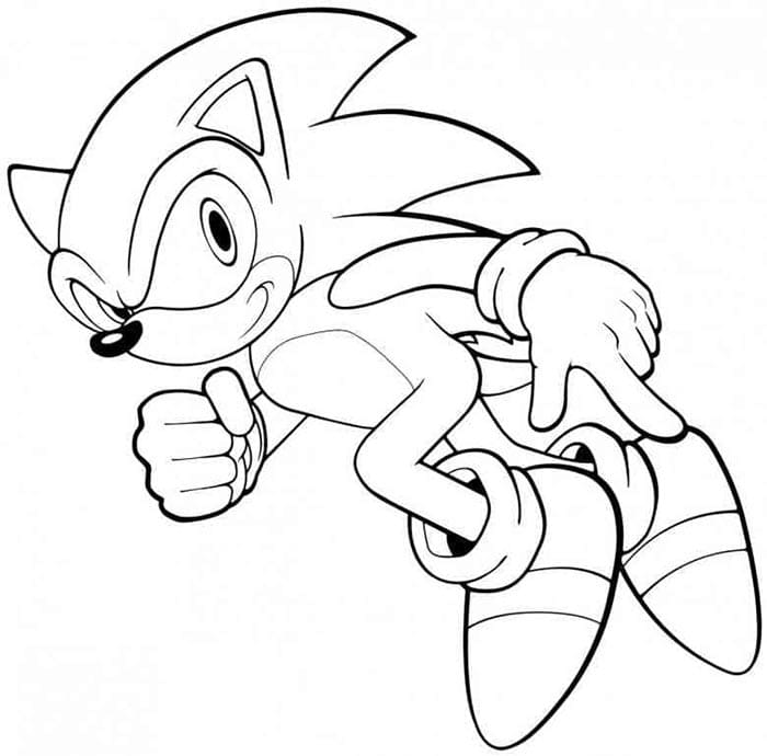 Tisk Sonic omalovánka