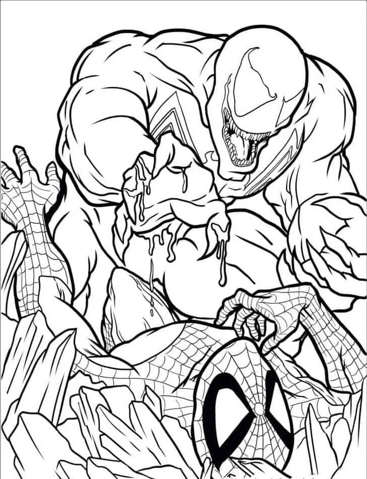 Tisk Spiderman omalovánka