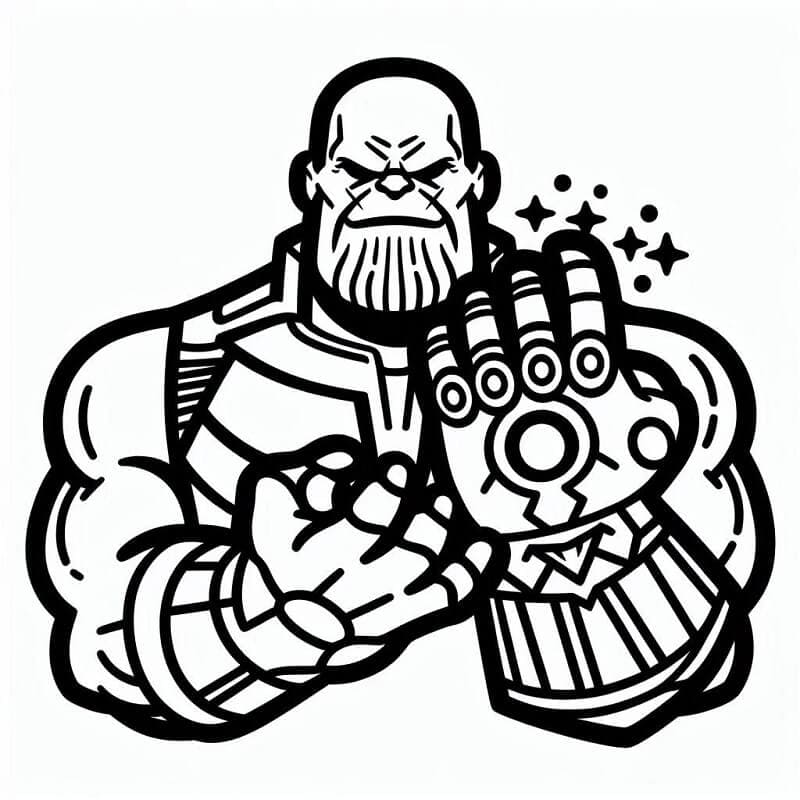 Tisk Thanos omalovánka