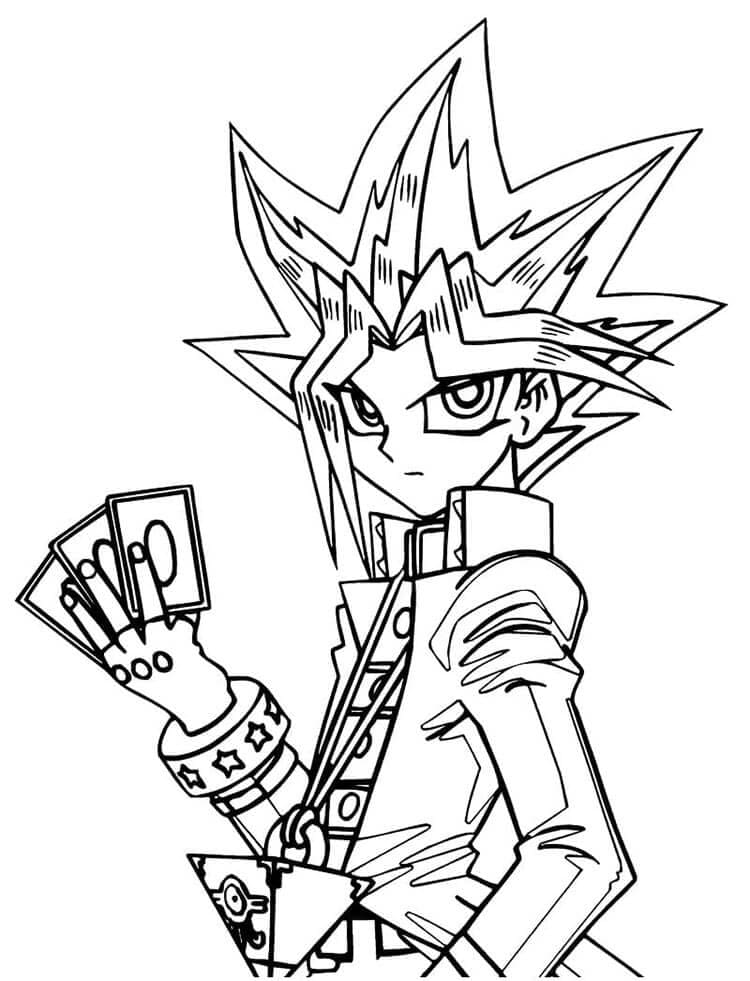 Tisk Yu-Gi-Oh omalovánka
