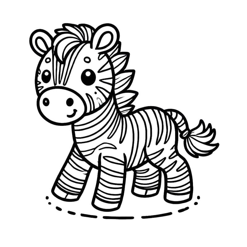 Tisk Zebra omalovánka