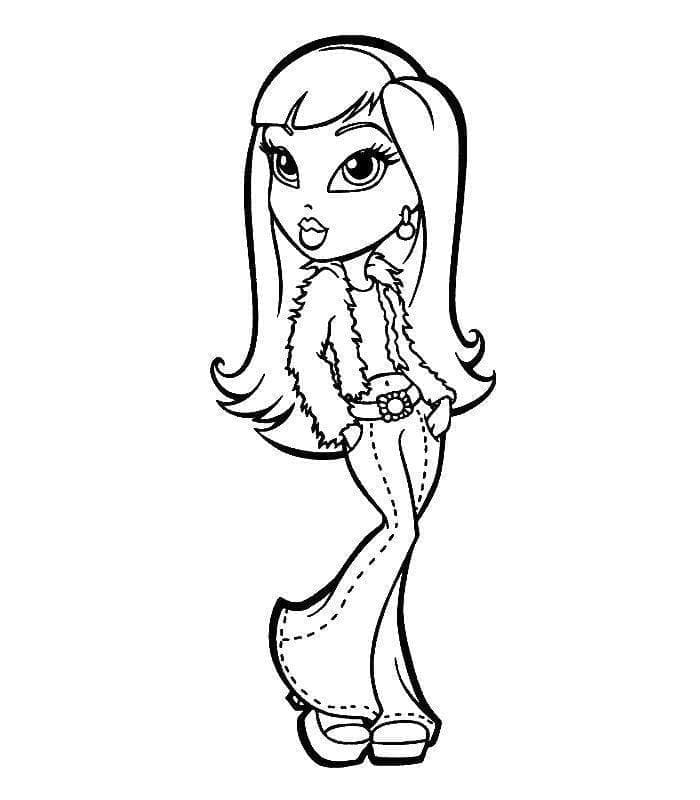 Tisknutelná Bratz Obrázek pro Děti omalovánka