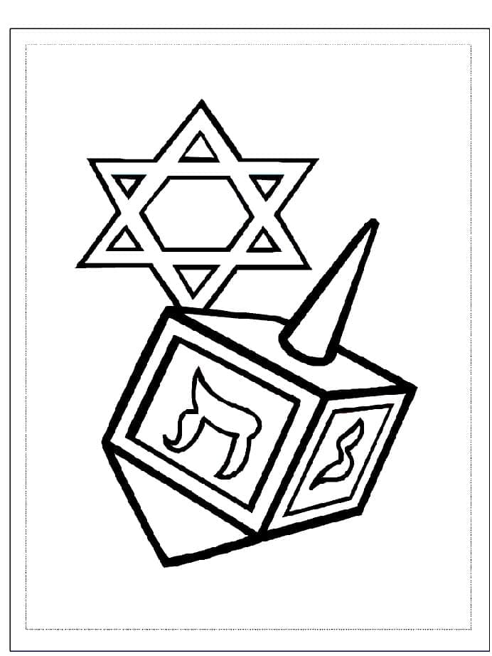 Tisknutelná Chanuka omalovánka