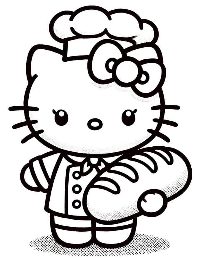 Tisknutelná Hello Kitty Obrázek pro Děti omalovánka