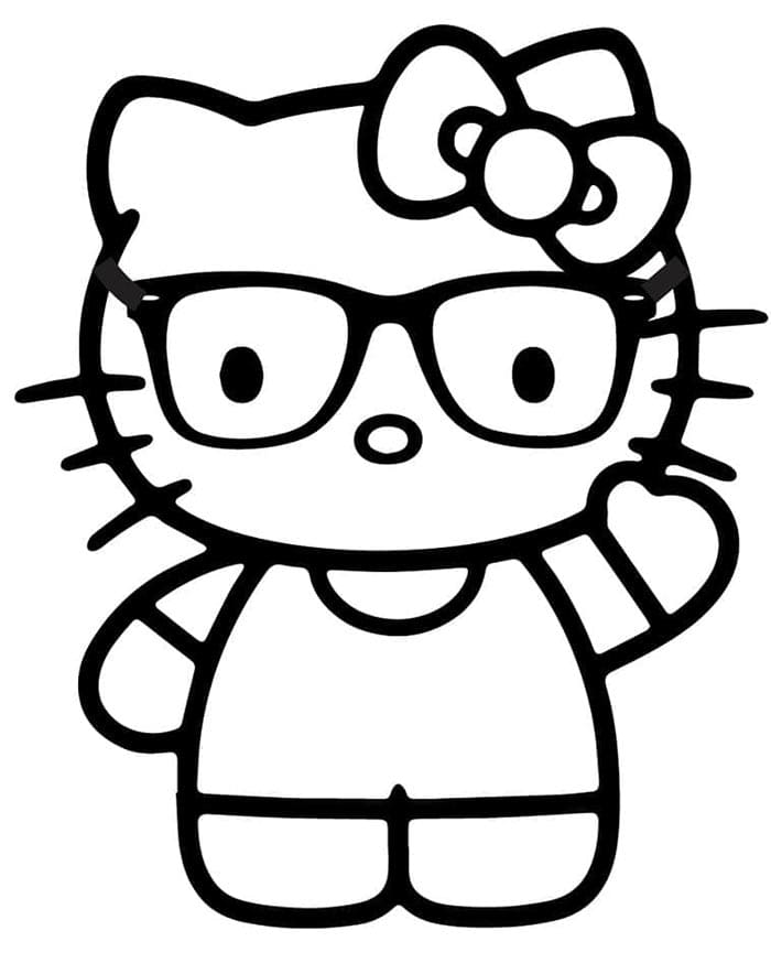 Tisknutelná Hello Kitty Obrázek omalovánka