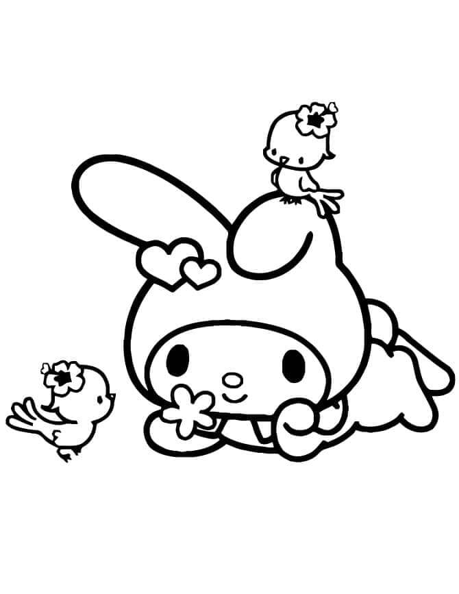 Tisknutelná My Melody Obrázek omalovánka