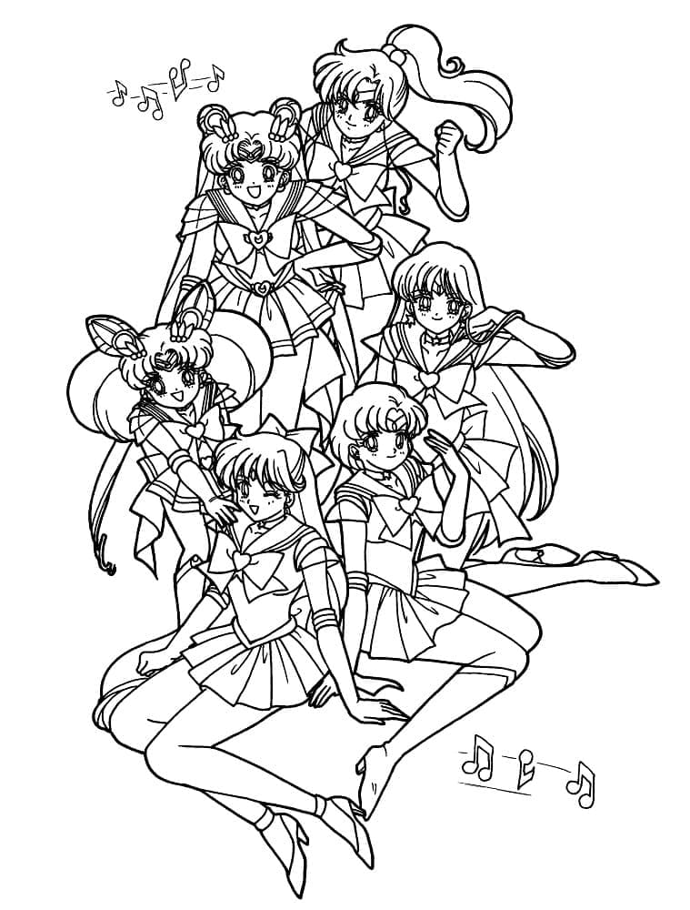 Tisknutelná Sailor Moon Obrázek omalovánka