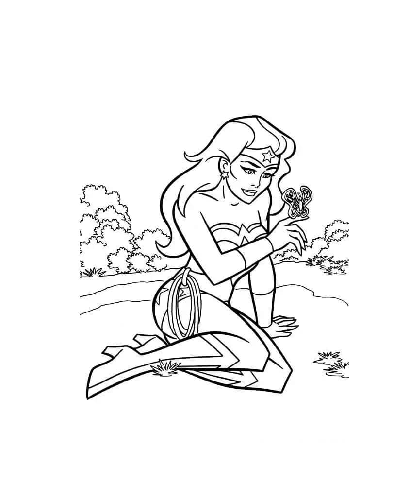 Tisknutelná Wonder Woman omalovánka