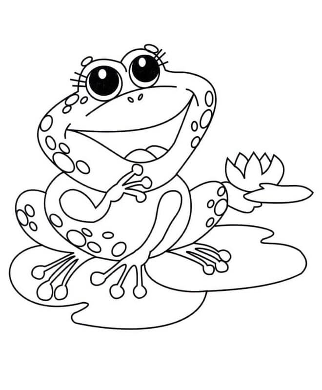 Tisknutelná Žába omalovánka