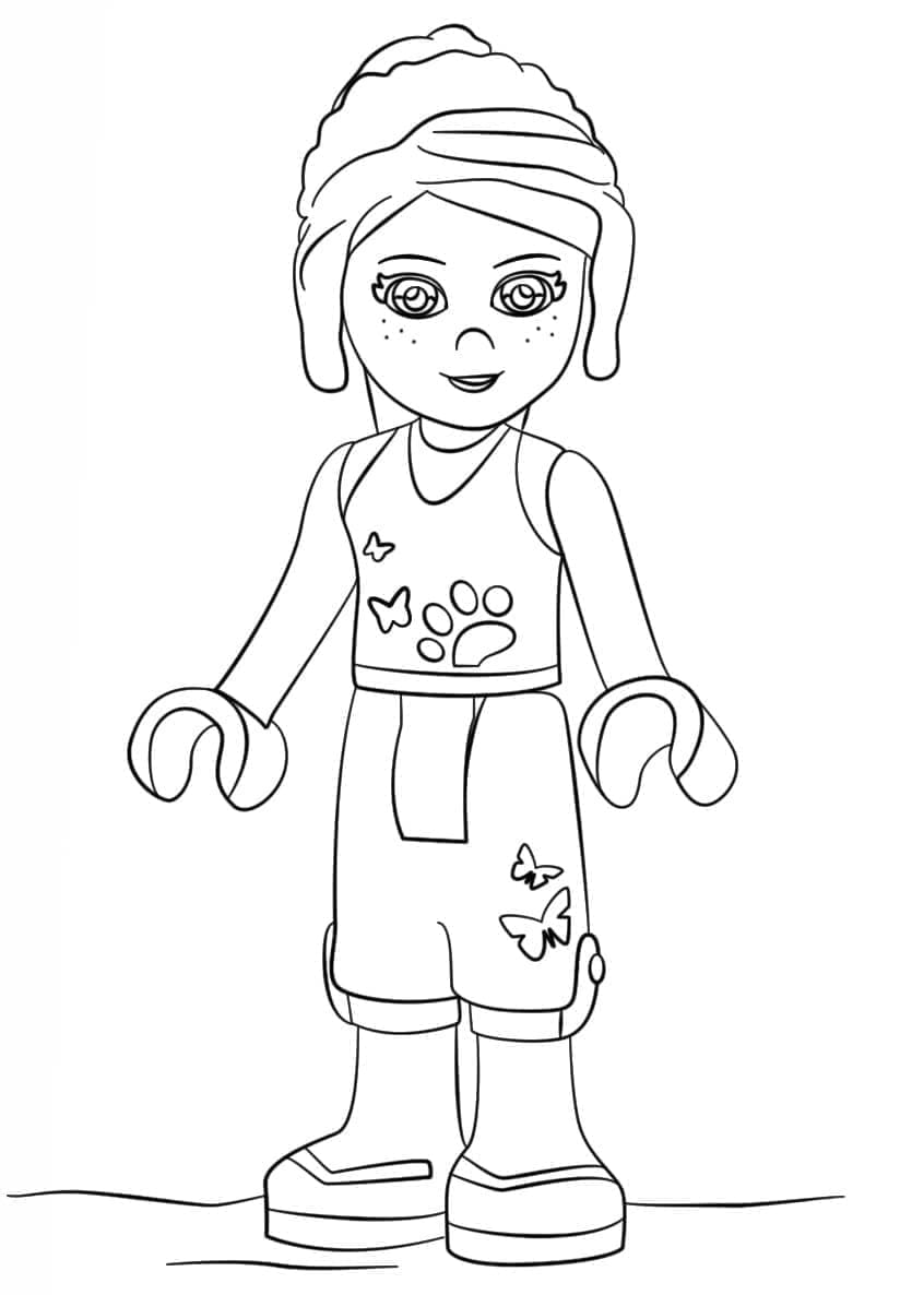 Tisknutelná Zdarma Lego Friends omalovánka