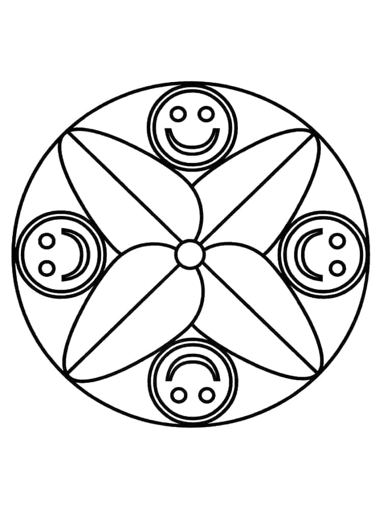 Tisknutelná Zdarma Mandala omalovánka
