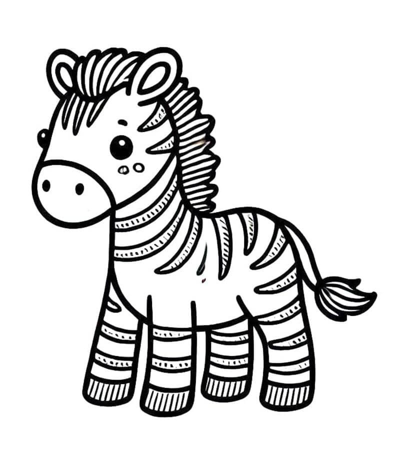 Tisknutelná Zebra Obrázek omalovánka