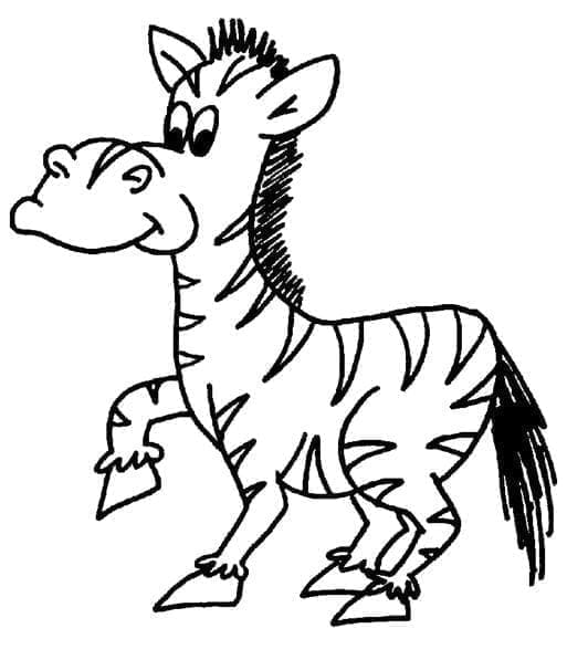 Tisknutelná Zebra omalovánka