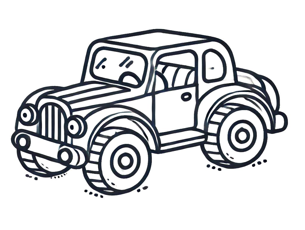 Tisknutelné Auto Obrázek omalovánka