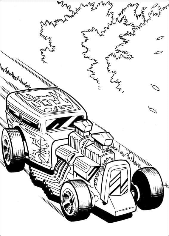 Tisknutelné Hot Wheels omalovánka