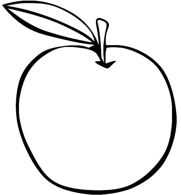 Tisknutelné Jablko Obrázek omalovánka