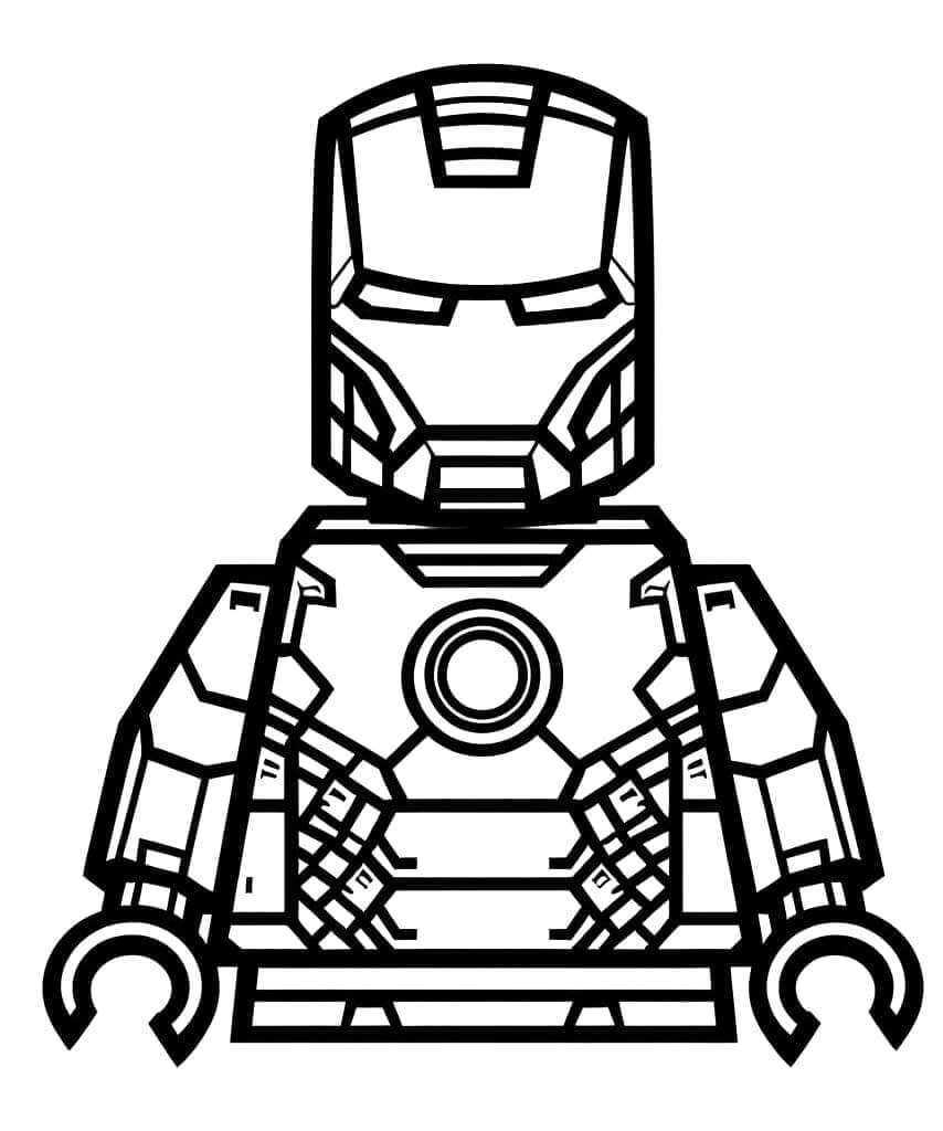 Tisknutelné Lego Obrázek omalovánka