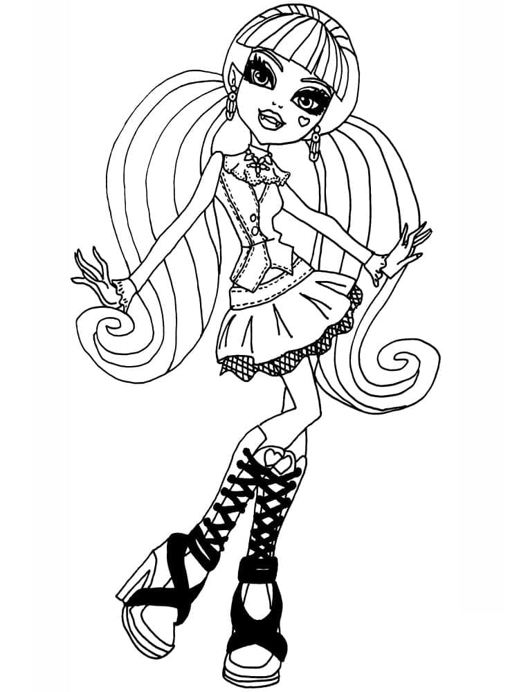 Tisknutelné Monster High Obrázek pro Děti omalovánka