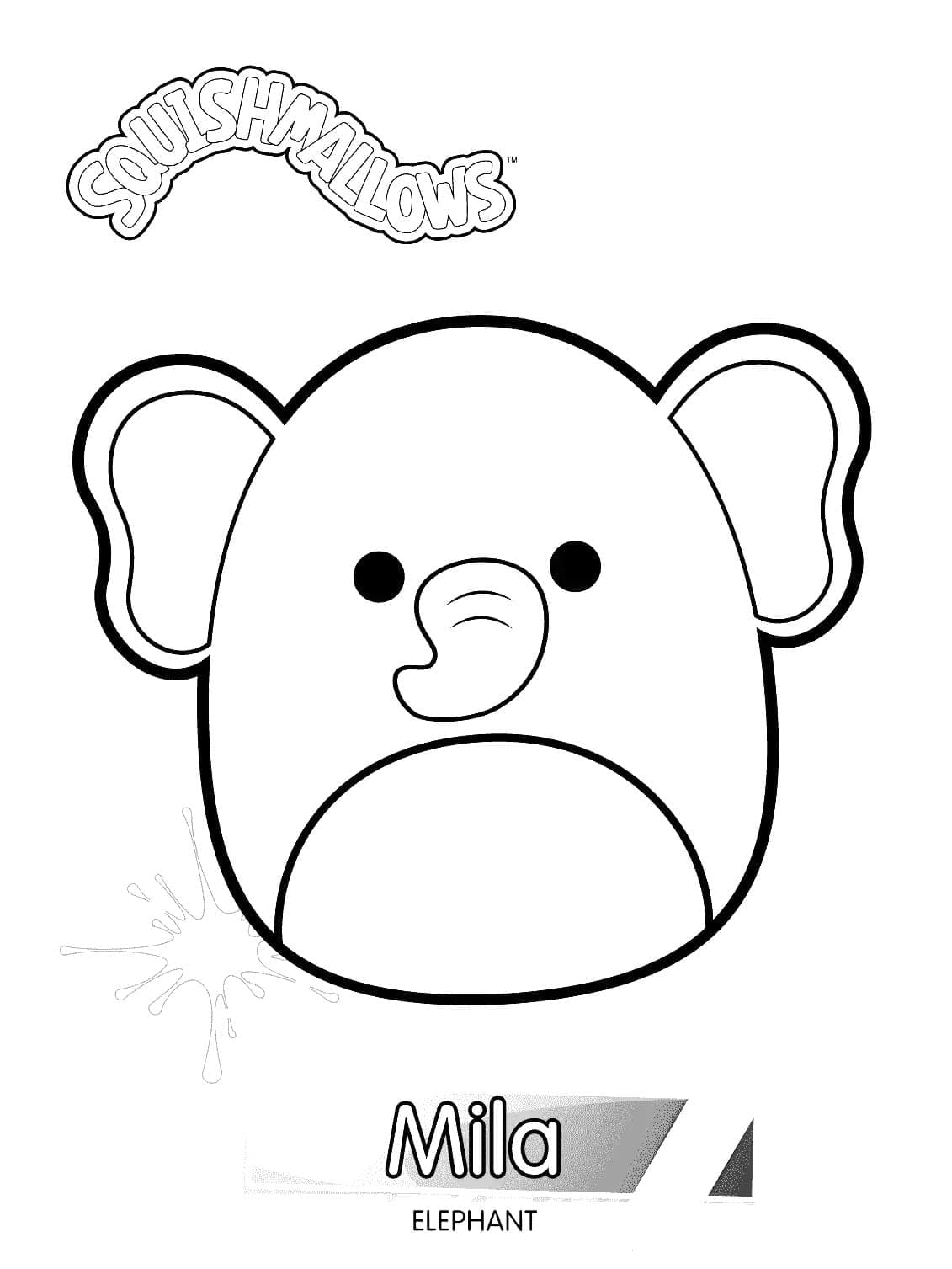 Tisknutelné Squishmallows Obrázek omalovánka