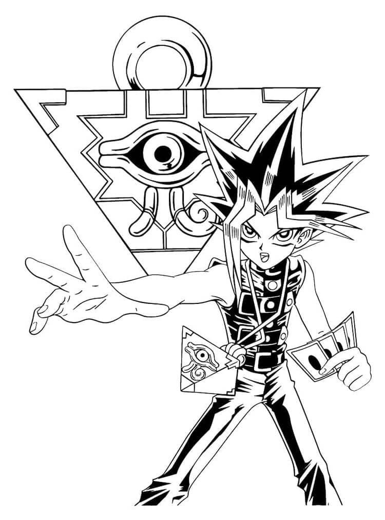 Tisknutelné Yu-Gi-Oh omalovánka