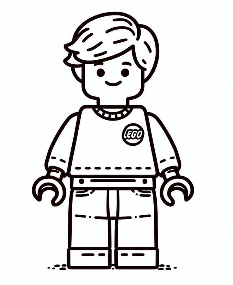 Tisknutelné Zdarma Lego omalovánka
