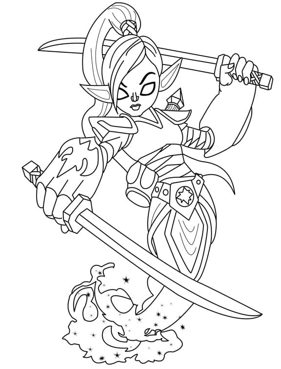 Tisknutelné Zdarma Skylanders omalovánka