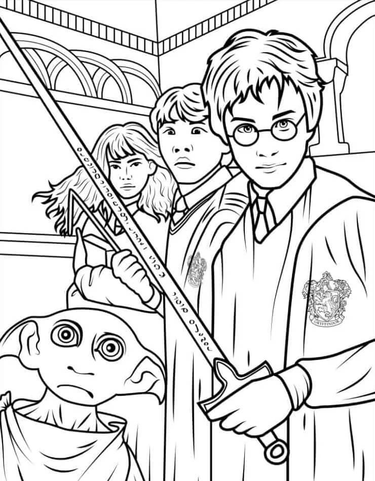 Tisknutelní Harry Potter Obrázek omalovánka