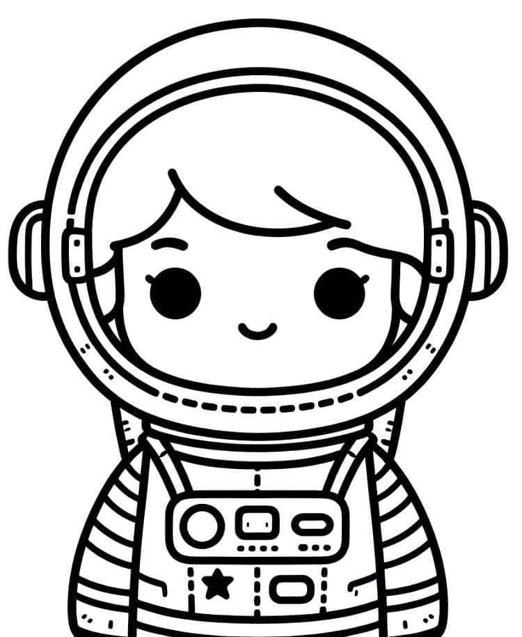 Tisknutelný Astronaut Obrázek omalovánka