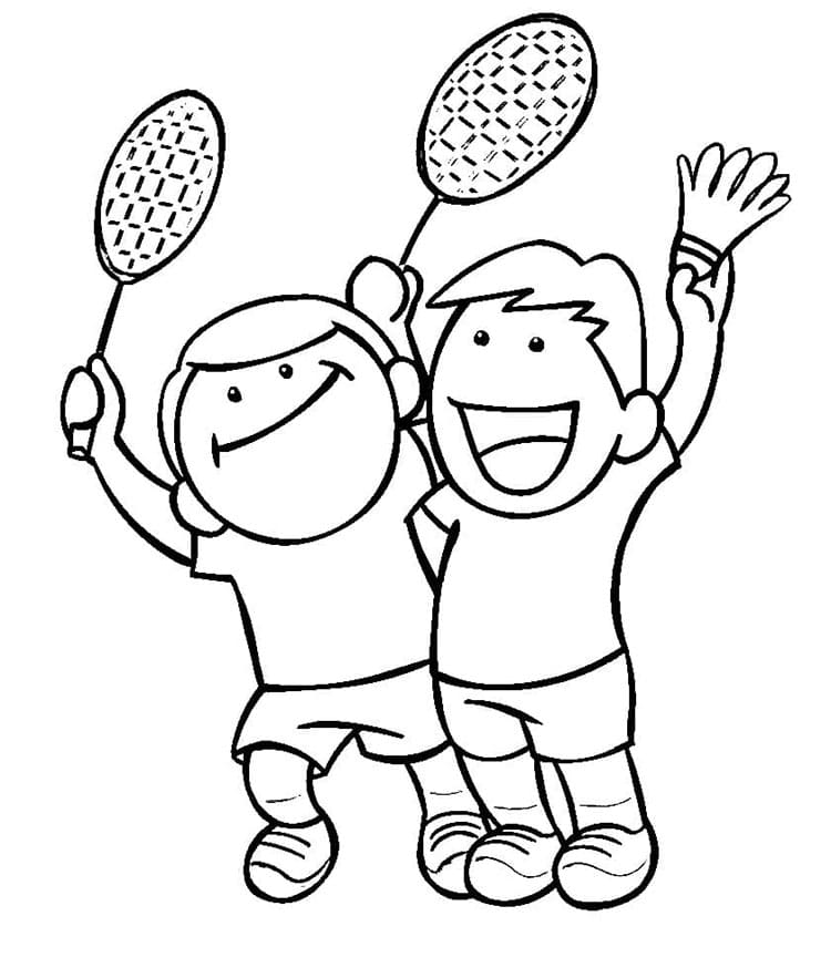 Badminton omalovánky