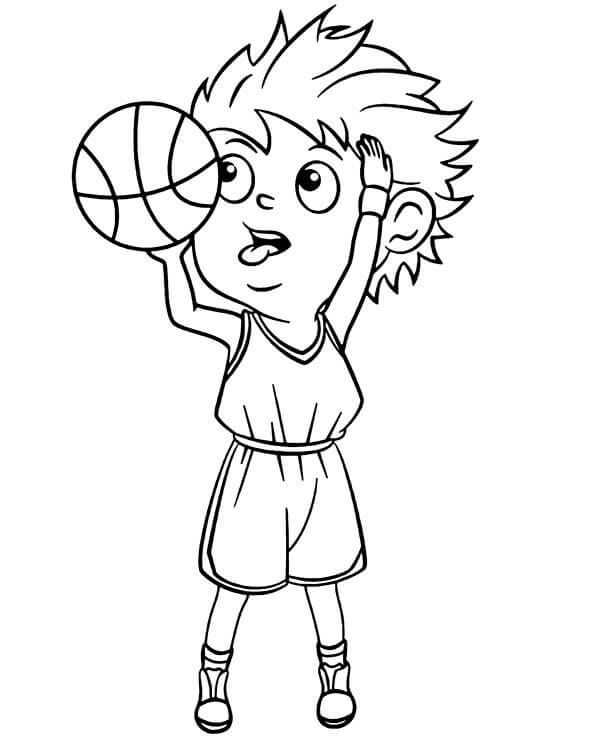 Tisknutelný Basketbal Obrázek omalovánka