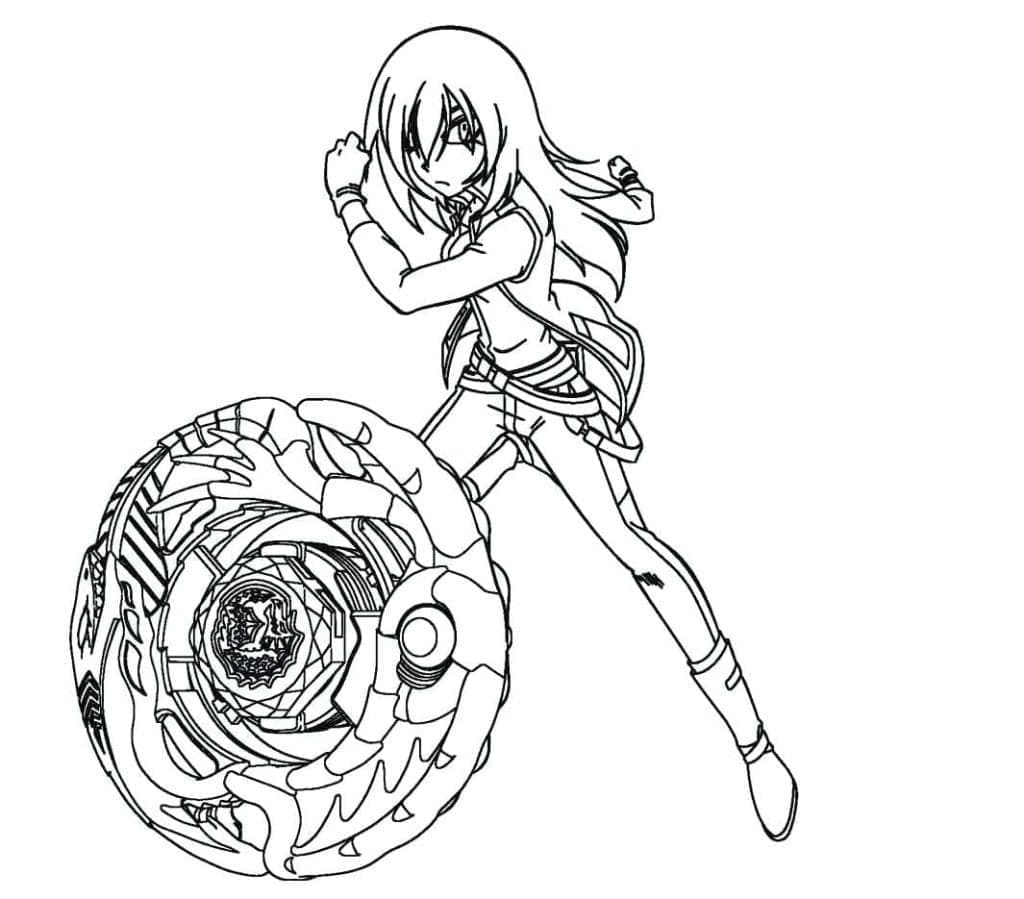 Tisknutelný Beyblade Obrázek pro Děti omalovánka
