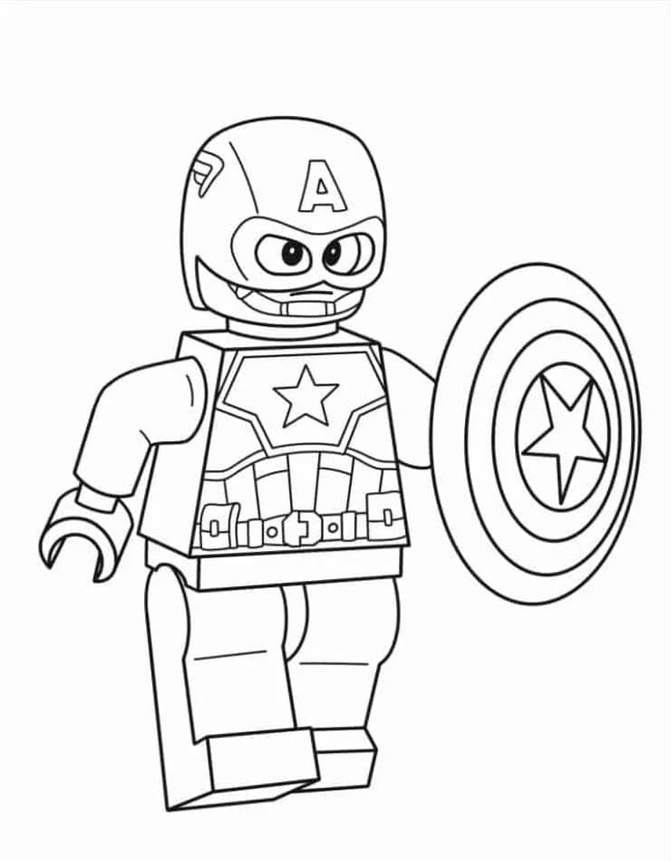 Tisknutelný Captain America Obrázek pro Děti omalovánka