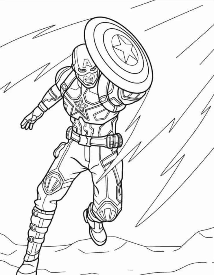Tisknutelný Captain America omalovánka