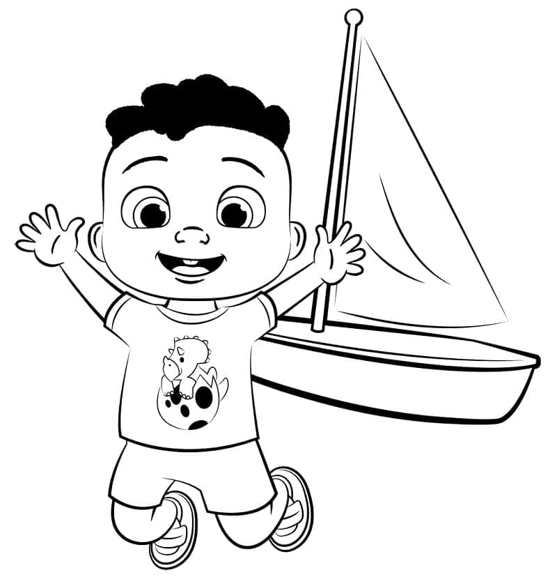 Tisknutelný Cocomelon Obrázek omalovánka