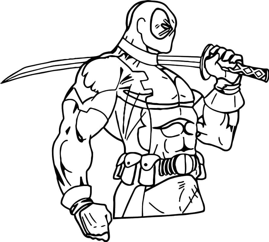 Tisknutelný Deadpool omalovánka