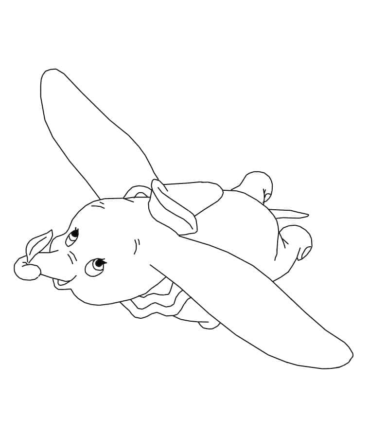 Tisknutelný Dumbo Obrázek omalovánka