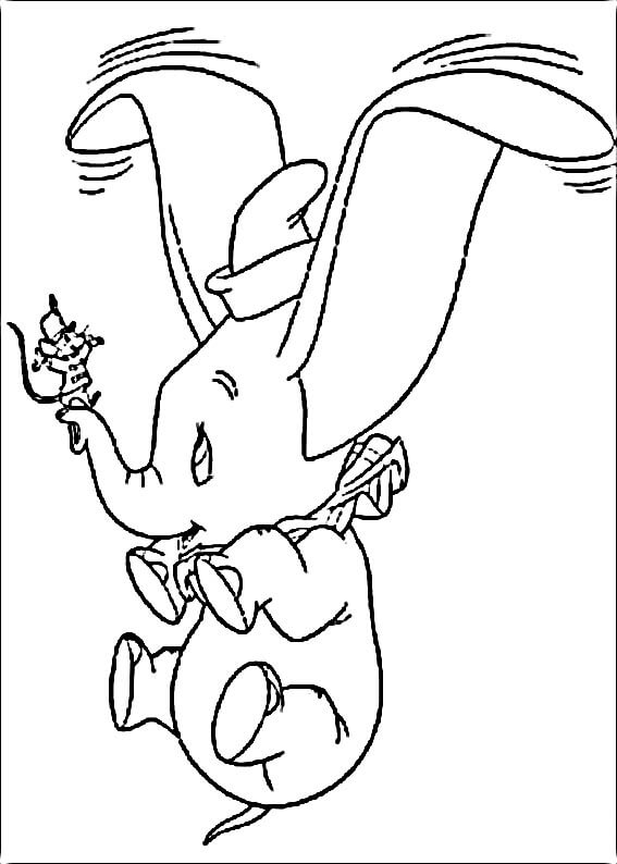 Tisknutelný Dumbo omalovánka