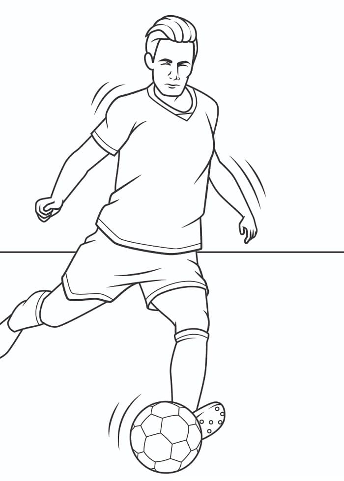 Tisknutelný Fotbal Obrázek omalovánka
