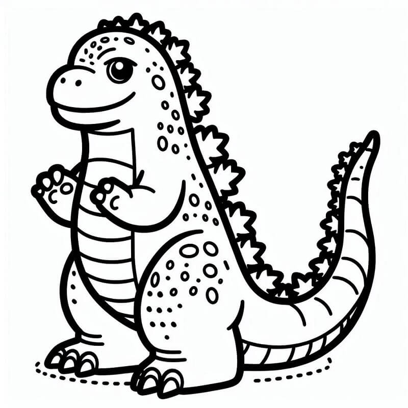 Tisknutelný Godzilla omalovánka
