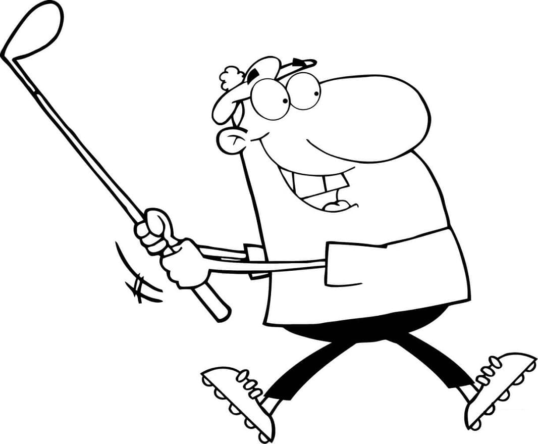 Tisknutelný Golf omalovánka