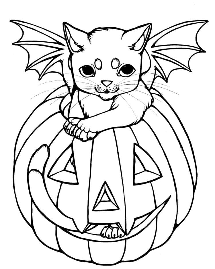 Tisknutelný Halloween Obrázek omalovánka