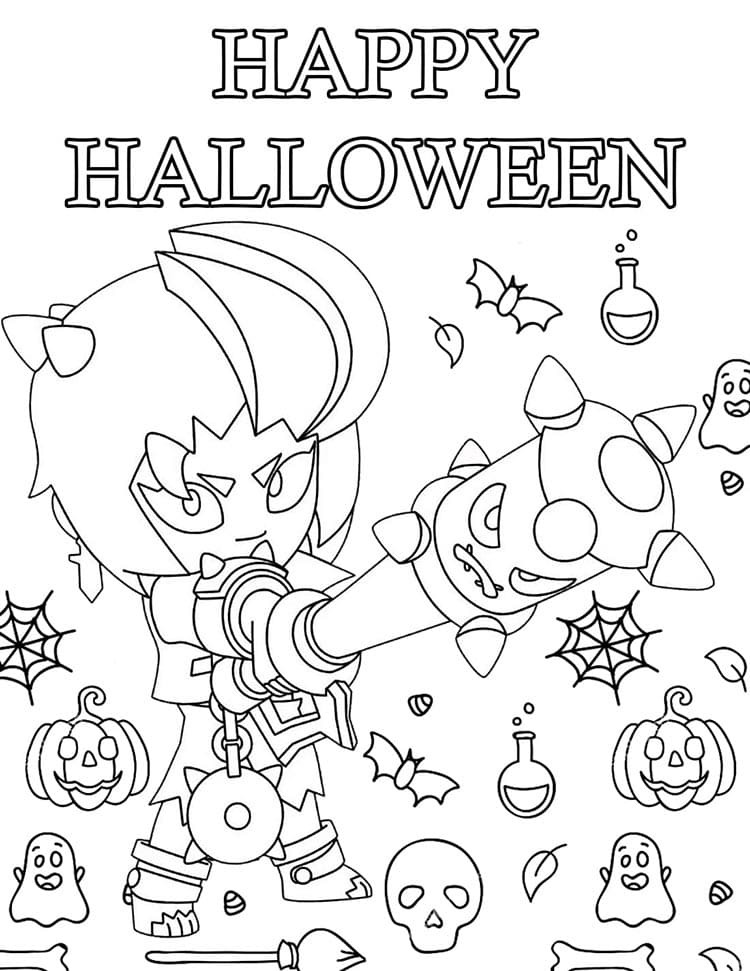 Tisknutelný Halloween omalovánka