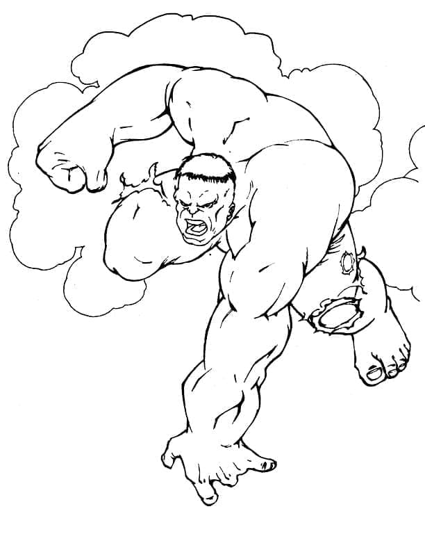 Tisknutelný Hulk omalovánka