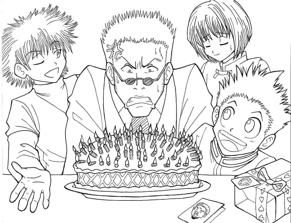 Tisknutelný Hunter x Hunter Obrázek omalovánka