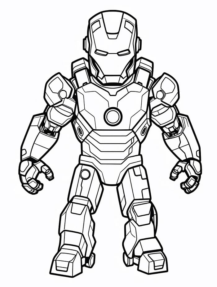 Tisknutelný Iron Man Obrázek pro Děti omalovánka